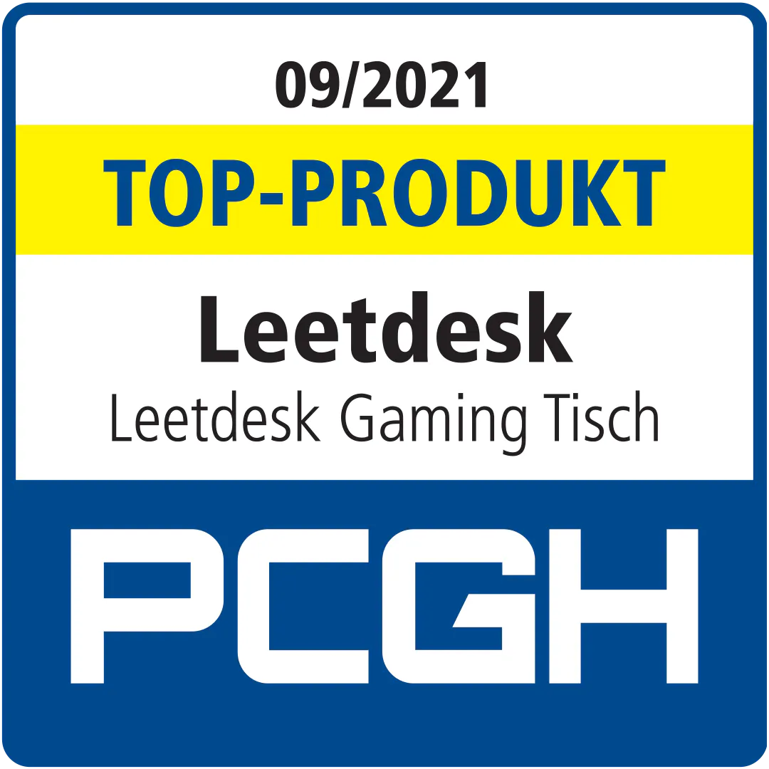 LeetDesk Gaming desk Top Product of the PCGH Editorial Badge