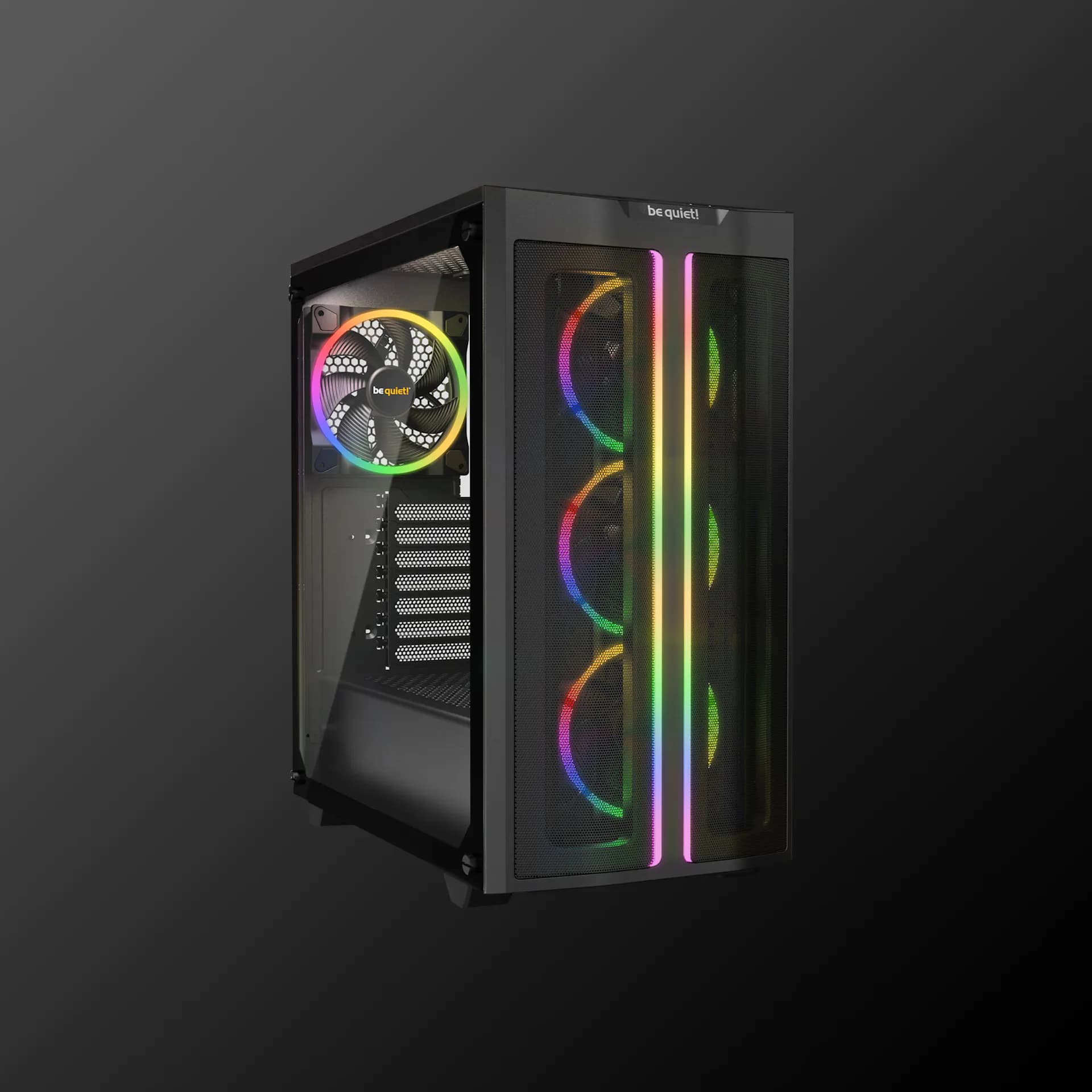 Ein schlichtes beQuiet PC Case mit RGB Elementen. 