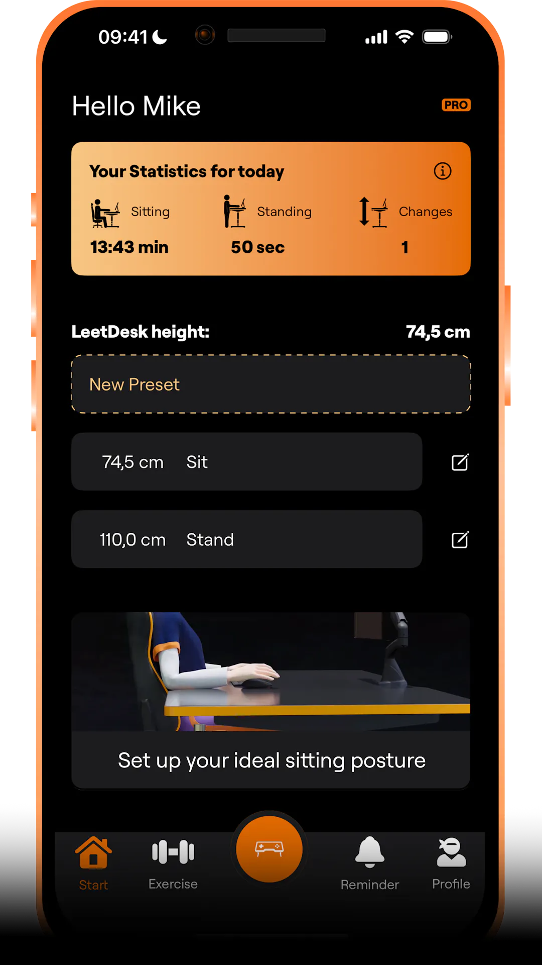 Smart office desk control by LeetDesk