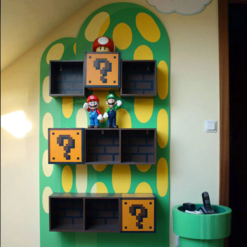 Ein selbstgemachtes Super Mario Regal | Credit: spritestitch.com