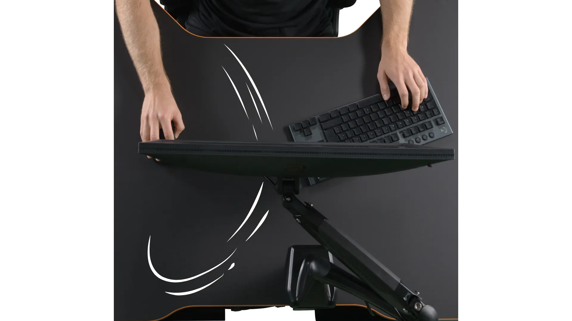 Mehr Bewegungsfreiheit für die Gaming Maus, dank Monitorarm! | Credit: LeetDesk.