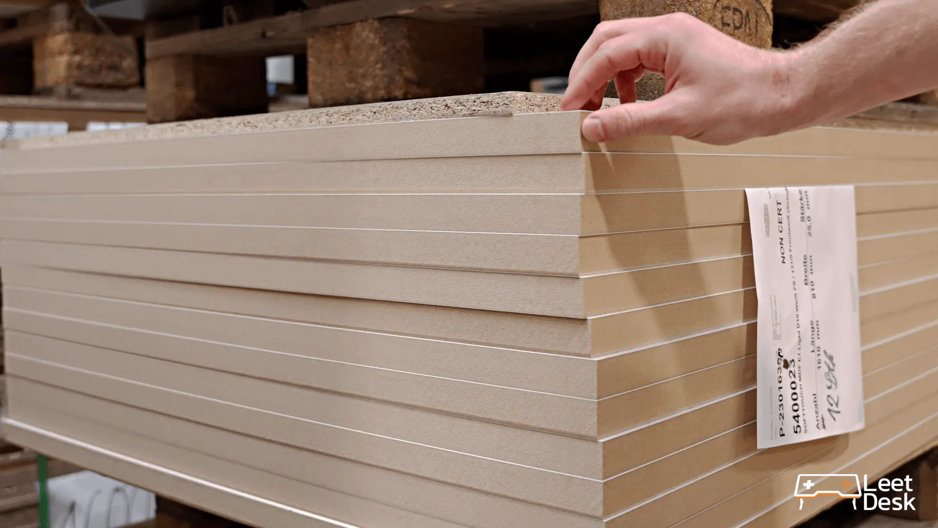 close up of MDF wood