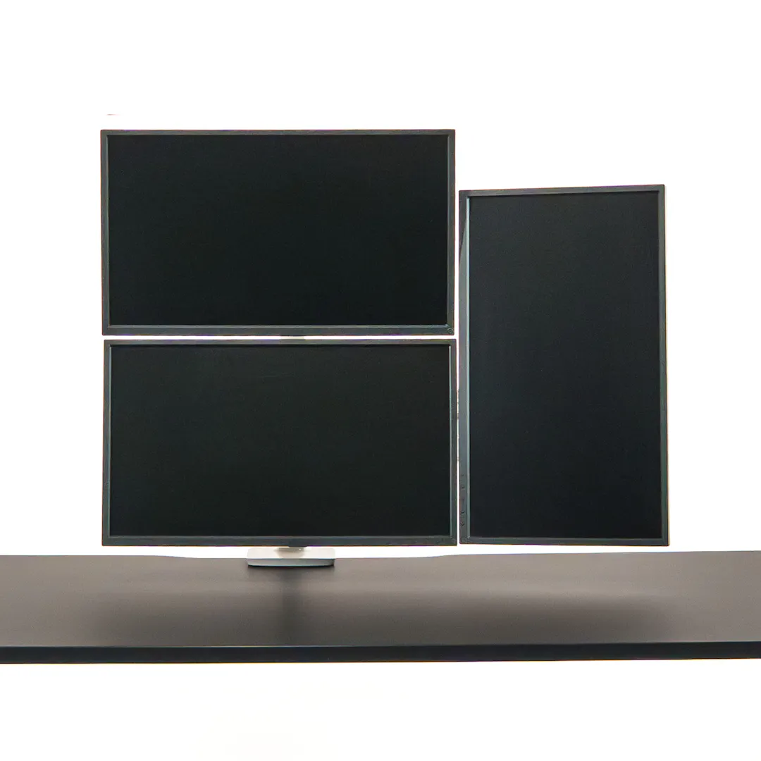 A triple monitor arm mount from LeetDesk offers many new possibilities for gaming, streaming, and working