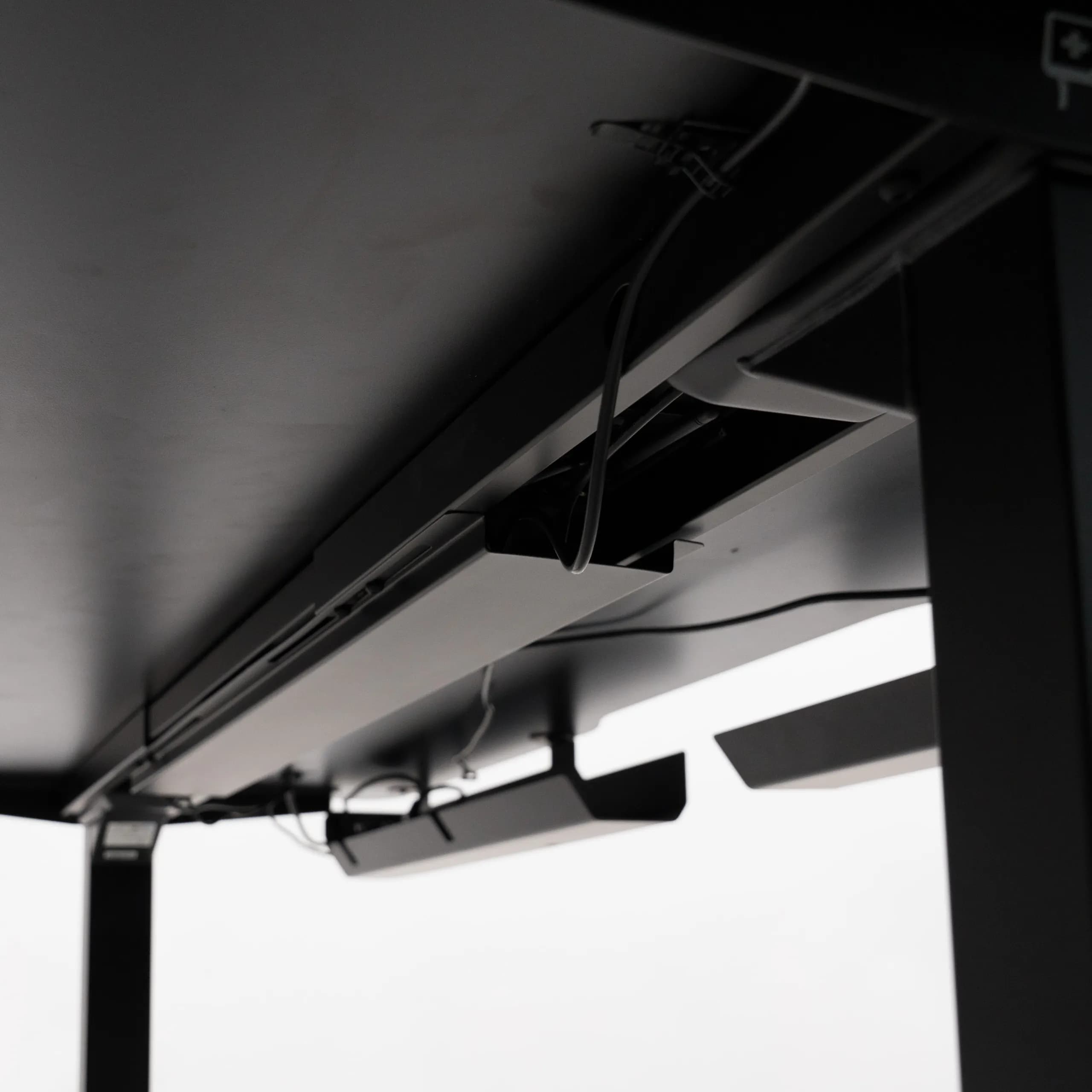 improved cable management for leetdesk pro desk frames with the cable panel