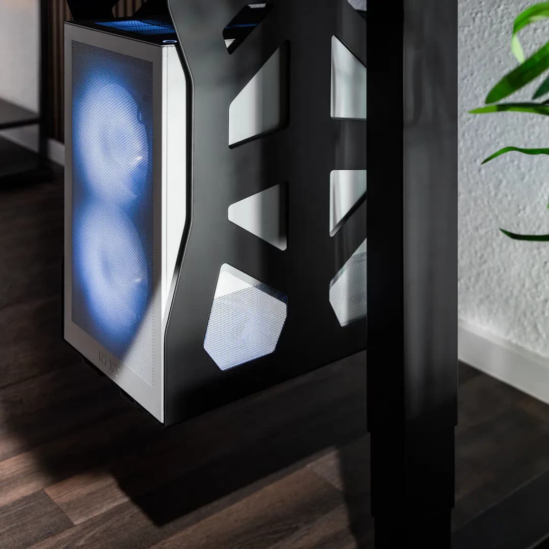  leetdesk pc mount protects against dust on the floor