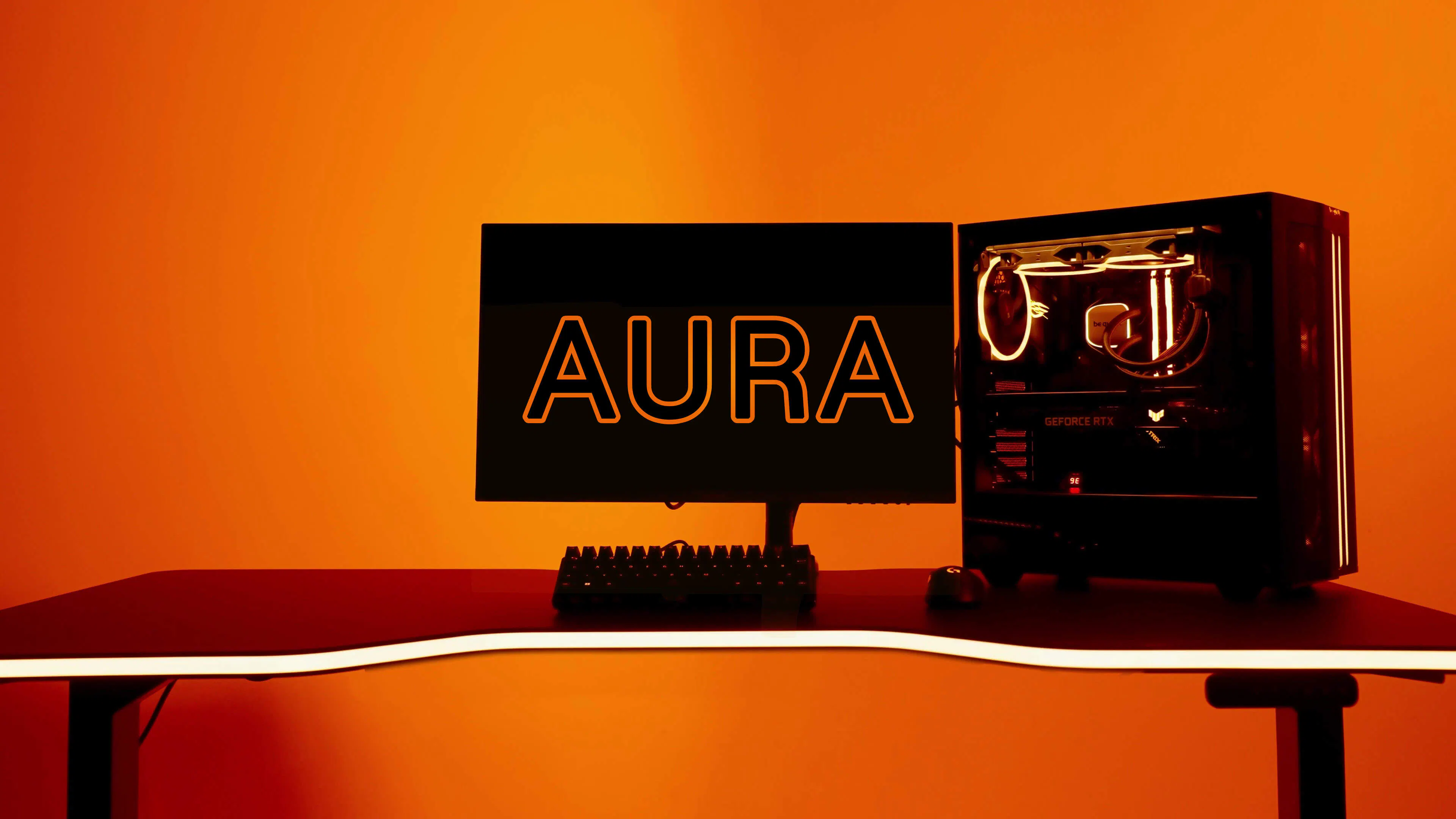 LeetDesk Aura gaming desk with LED lights - YouTube Trailer Preview