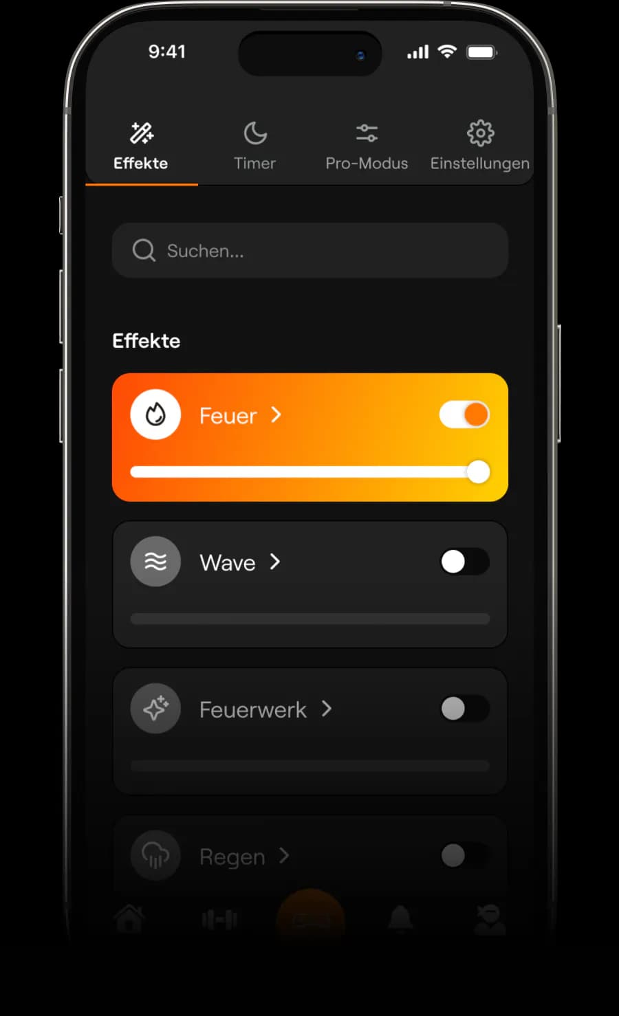 Configure all the LEDs on your gaming desk with a variety of effects directly in our app.